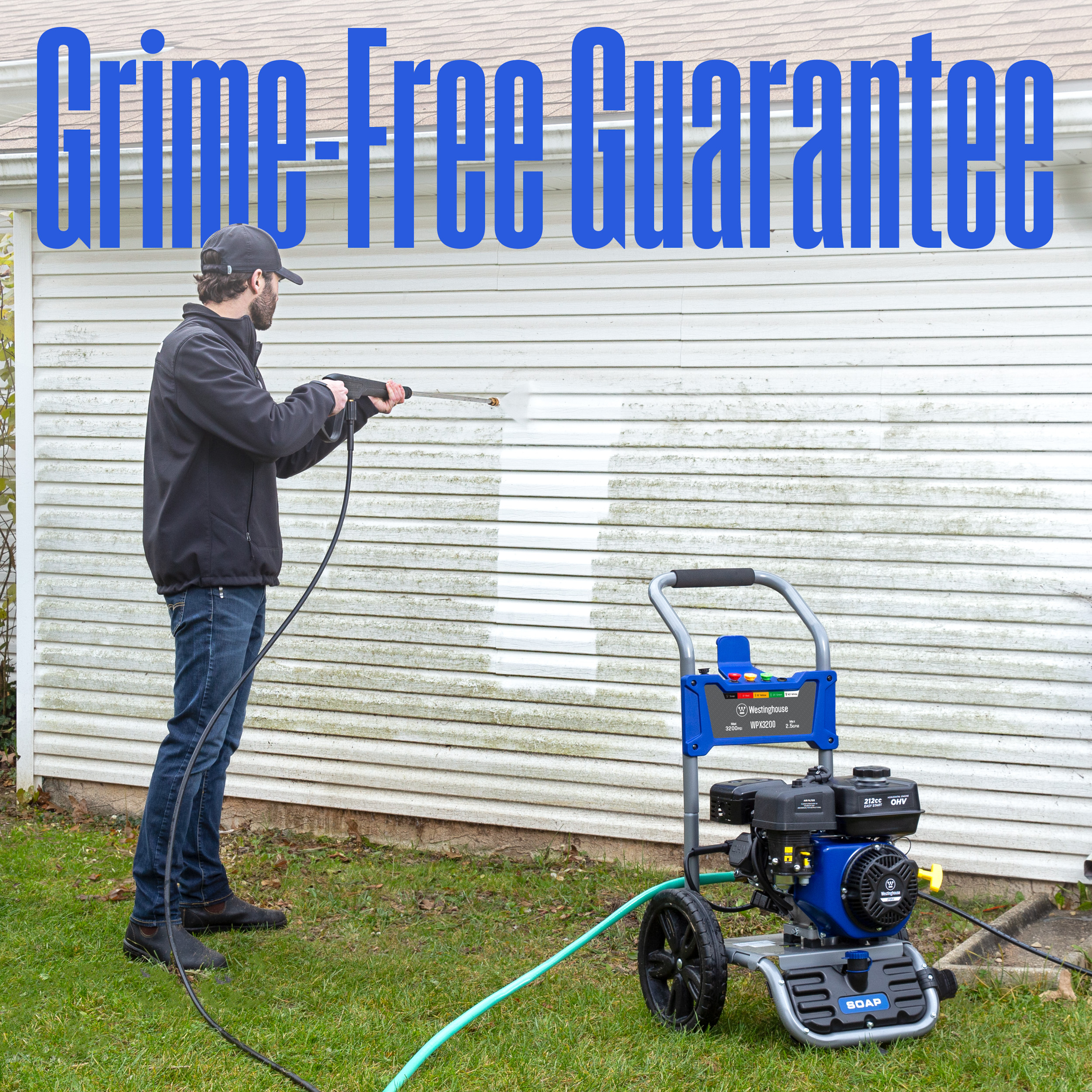 Westinghouse 3200-PSI, 2.5-GPM Gas Pressure Washer with 5 Nozzles & Soap Tank, 63 lbs. - image 3 of 13