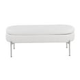 thumbnail image 6 of Lumisource Chloe Contemporary Storage Bench With Chrome Finish BC-CHLOE STOR W, 6 of 7