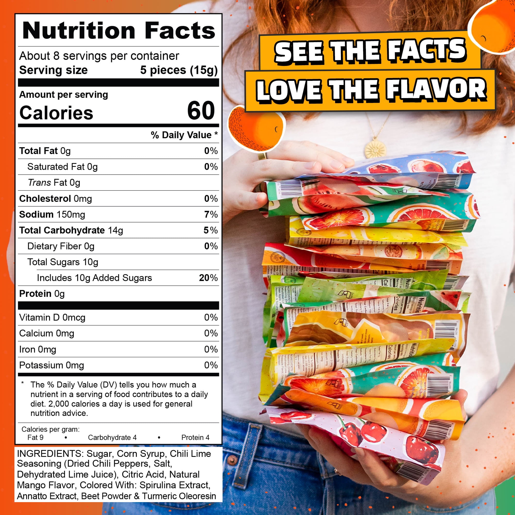 Tamalitoz Lip-Smacking Mango – Spicy Mango Mexican Hard Candy Filled with Chile, Lime & Sea Salt Center, Handcrafted Fruit Candy, Gluten-Free, Kosher, No Artificial Colors – 5 Bags (4oz Each)