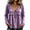 Purple, variant on longantii Boho Tops For Women Vintage V Neck Long Sleeve Shirts Frayed Raw Hem Gauze Blouses Relaxed Empire Waist Beach Vacation Outfit Blue XL