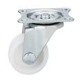 thumbnail image 3 of Unique Bargains 8Pcs 1.18 Inch Swivel Casters Wheels PP Plastic Wheel Top Plate Mounted White, 3 of 5