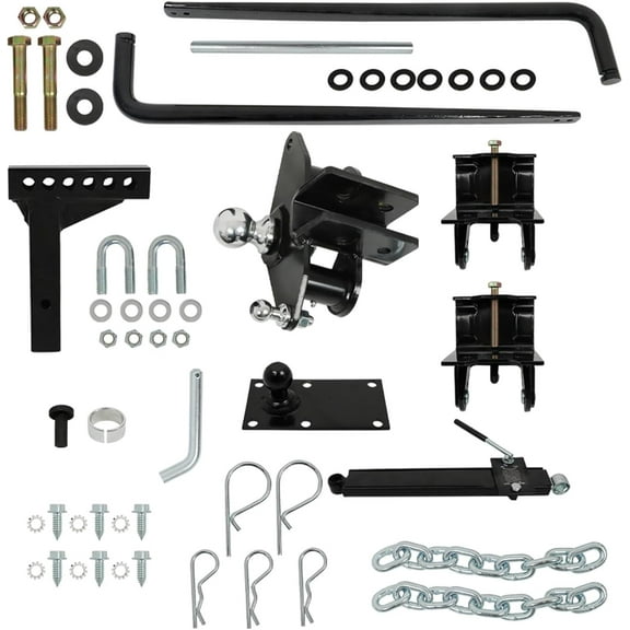 SHZAITOR 1200lb RV Weight Distribution Hitch Interchangeable Spring Bars with 2-5/16 Inch Ball Sway Control