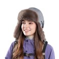 thumbnail image 2 of KANG Winter Fleece Lined Thick Hat For And Suitable For Cycling Skiing Cold Warmth Lei Feng Hat Outdoor Windproof Earmuff Hat Light Gray One Size, 2 of 4
