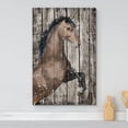 thumbnail image 2 of wall26 Canvas Print Wall Art Animal Horse Portrait Retro Barn Wood Panels Nature Wilderness Illustrations Modern Art Bohemian Scenic Relax/Calm Multicolor for Living Room, Bedroom, Office - 24"x, 2 of 5