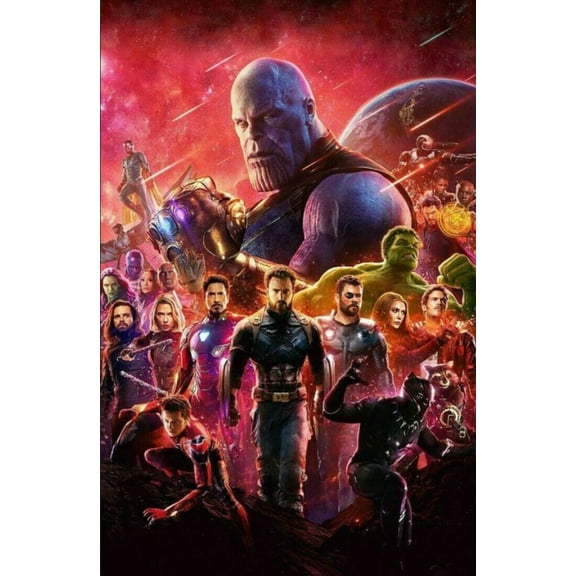 Diamond Painting Kits for Adults&Beginners DIY 5D Diamond Art Paint with Round Diamonds Full Drill Thanos Gem Art Painting Kit for Home Wall Decor Gifts(12x16inch)