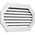 thumbnail image 2 of Ekena Millwork 36"W x 20"H Horizontal Elongated Octagon (41"W x 25"H Frame Size) Functional, PVC Gable Vent with 1" x 4" Flat Trim Frame, 2 of 14