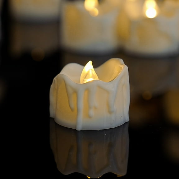 Tea Lights with Timer, Auto-On 6 Hours and Off 18 Hours in 24 Hours Cycle, Flameless Flickering Battery Operated Tea Lights with Timer(1 Pack, Warm White)