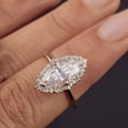 thumbnail image 4 of Cora Jewellery 1.5 CT Marquise Moissanite Halo Engagement Ring For Women, 14K Yellow Gold, 4 of 6