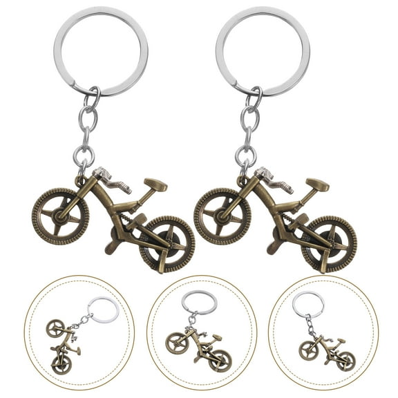ELAYARD 2Pcs Bike Keychain Metal Hanging Pendant Suitable for Cars Purse Backpack Assorted Color