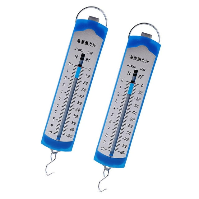 HILABEE 2 Pieces 10N Meter Force Gauge Dynamometer Spring Balance Physics Lab Experiment