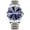 Gold-Blue Face, variant on Men's 20mm Business Stainless Steel Link Wristwatch, Multicolor