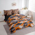 thumbnail image 3 of jejeloiu Camouflage Hunting 7pcs Bedding Comforter Set,Orange Gray Queen Bedding Sets For Girls Kids Reversible, 3 of 8