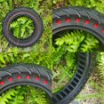 thumbnail image 5 of FL 1 Pcs Solid Tires 10x2.125 Electric Scooter Wheels Replacement Tire Front or Rear Honeycomb Tires Solid Hole Shock Absorber Non-Pneumatic (Red), 5 of 7