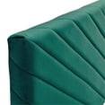 thumbnail image 4 of Pemberly Row Angular Channel Tufted Velvet Full/Queen Headboard in Teal Blue, 4 of 11