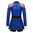 thumbnail image 2 of YUUMIN Shiny Showman Halloween Dress-up for Girls Sequins Biketard Dance Dress Ringmaster Circus Show Dancewear Blue 8, 2 of 5