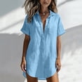 thumbnail image 4 of Beach Cover Ups for Women Bikini Swimsuit Coverup Beach Dress Shirt Light Blue XXXL, 4 of 6