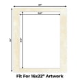 thumbnail image 2 of Earthen Off White Picture Frame Mat for 20x24 Frames - Fits 16x22 Photos - 1 Mat, 2 of 7