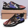 thumbnail image 4 of Boxer The Thin Blue Line America Us Running Shoes Sneakers Mesh Black Size 5, 4 of 5