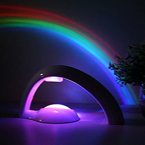 DAMAIE Projecteur Arc-en-Ciel Led - Projecteur Arc-en-Ciel avec Réflexion de Lumière Led - Créateur d'Arc-en-Ciel pour Enfants Cadeau