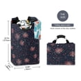 thumbnail image 2 of Yayeee Freestanding Laundry Hamper with Handle Collapsible Large Storage Basket for Clothes, Red and White Fireworks Pattern, 2 of 7