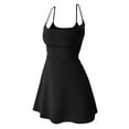 thumbnail image 4 of Bovemsi Women's Euro-American Sexy Satin Suspender Dress - Hollow Backless Short French Style, Black Camisole, 4 of 5