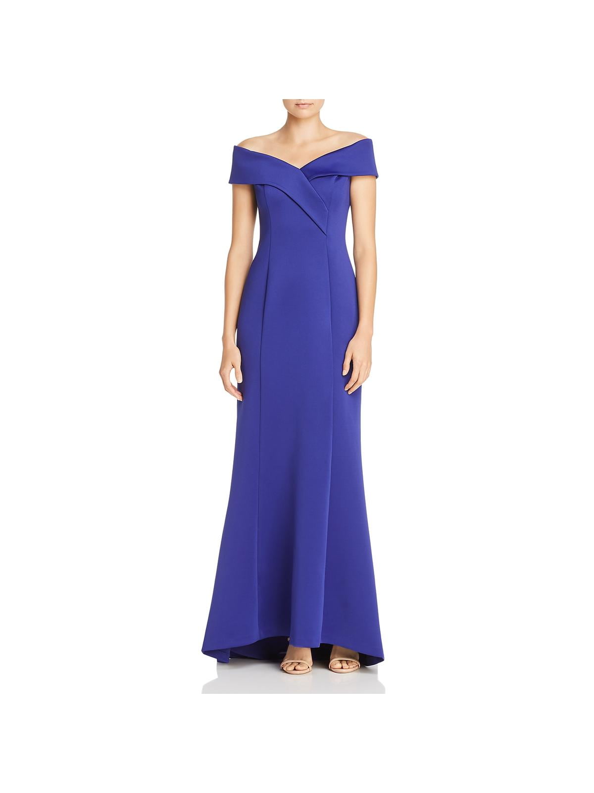 eliza j one shoulder scuba gown