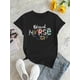 thumbnail image 2 of 1pc Women'S Casual Crew Neck T-Shirt with "Blessed Nurse" Floral Design, Fashionable Short Sleeve Knit Polyester Top, Comfortable All-Season Wear, 2 of 6