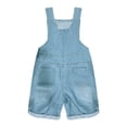 thumbnail image 3 of YVNAURA Womens Floral Embroidered Denim Shorts High Waisted Stretchy Jean Shorts with Pockets Baggy Loose Fit Summer Beach Vacation Casual Outfits Bermuda 2026, Sky Blue,S, 3 of 3