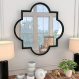 31 in.×31 in.Black Metal Frame Accent Vanity Bathroom Arch Decorative Wall Mirror - Walmart.com