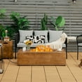 thumbnail image 3 of Gymax 48 x27-inch Outdoor Gas Fire Pit Table 50,000 BTU W/ Lava Rocks & Cover, 3 of 9