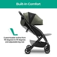 thumbnail image 3 of Mompush Lithe, Lightweight Stroller, Compact One-Hand Fold Luggage-Style Travel Stroller for Airplane Friendly, Reclining Seat and XL Canopy, with Rain Cover & Travel Carry Bag & Cup Holder, 3 of 5