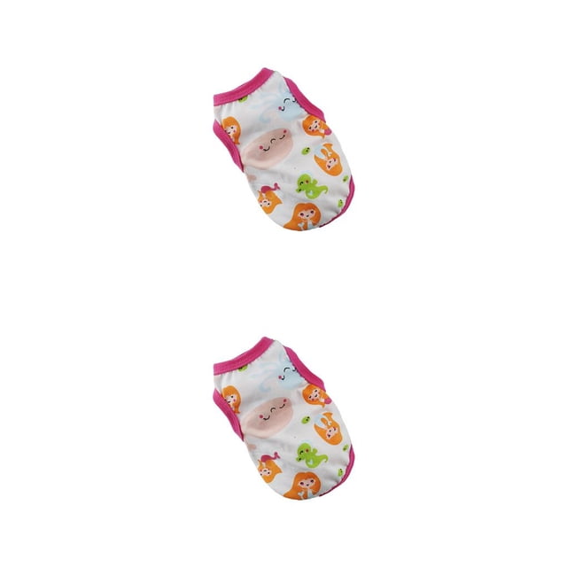 Ropa para perros Greeniant chaleco transpirable patrón de sirena S 2Conjunto