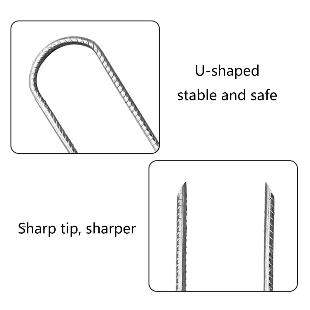TIERPOP 6pcs Ground Anchors Steel Fixing Tool Steel Ground Stakes Garden Stake Peg for Tents & Canopies