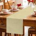 thumbnail image 5 of Yellow Solid Color Table Runner 72 Inches, Aesthetics Contemporary Luxury Bed Runner Dresser Scarves Tabletop for Indoor Outdoor Parties/Ceremony/Banquet, 13" x 72", 5 of 8