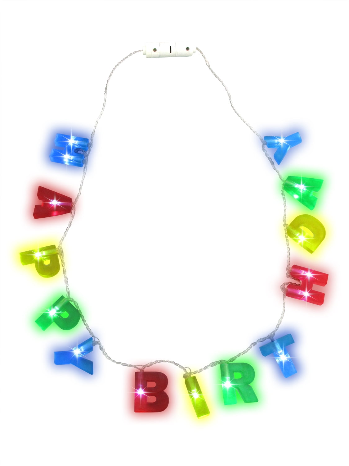 Christmas LED Light Up Bulb Necklace Party Favors for Adults or Kids Flashing yu 
