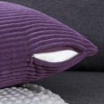 thumbnail image 3 of Deconovo Corduroy Fundas de cojines Juego de 4 – Machine Washable Home Decor for Sofa, Dormitorio | Royal Purple, 18x18 Inch, 3 of 7