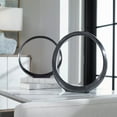 thumbnail image 3 of Uttermost Orbits Contemporary Aluminum Ring Sculptures in Nickel (Set of 2), 3 of 7