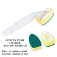 thumbnail image 5 of Dish Sponge Clearance! Sink Clean Sponge Brush And 6pcs Refill Replacement Heads, Dishwand Refill, Non-Scratch Kitchen Dish Scrubbers Pads, Dishwand Replacement Heads, Dish Cleaning Tools, 5 of 6