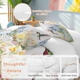 thumbnail image 2 of 3 Piece Floral Hummingbird Duvet Cover Set California King, Microfiber Comforter/Quilt Cover with Corner Ties and 2 Pillowcases, Spring Watercolor Flowers All Season Soft Bedding with Zipper Closure, 2 of 8