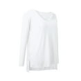 thumbnail image 4 of Fancyglim Women Tops Long Sleeve V Neck Tshirt Casual Plus Size Tee(White 3X), 4 of 7