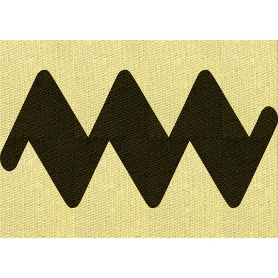 Ahgly Company Indoor Rectangle Patterned Mustard Yellow Area Rugs, 8' x 10'