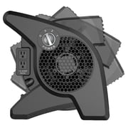 Lasko 14 High Velocity Utility Fan, 3-Speed, 2 Outlets, Pivoting, Black, U15617