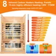 thumbnail image 3 of CTOSPOATO Ultra Low EMF 2 Person Infrared Sauna,Far Infrared Saunas for Home,Canadian Hemlock Wood Sauna Indoor Sauna with Chromotherapy Light,Bluetooth Speaker, Door Heating Plate, 3 of 8
