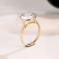 thumbnail image 6 of vylahjewellery Oval Cut Moissanite Engagement Ring, 14K Vermeil White Gold Bezel Diamond Promise Wedding Ring Classic Anniversary Statement Ring for Her, 6 of 10