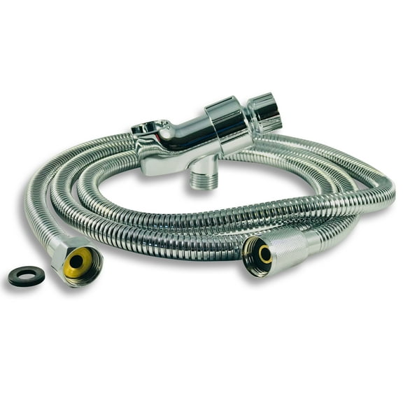 70 Inches (6 Ft.) Stainless Steel Shower Hose   Shower Head Handheld Holder Diverter Polished Chrome - Shower Bracket Holder for Showerhead