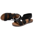 thumbnail image 2 of Ataiwee Women's Comfortable Flat Slide Sandals - Summer Fashionable with Elastic Ankle Strap., 2 of 6
