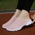 thumbnail image 4 of GUOBIOZIY Backless Sneakers Womens Mules and Clogs Slip On Breathable Casual Sneakers Walking Shoes Women Lightweight Non Slip(Pink,10), 4 of 7