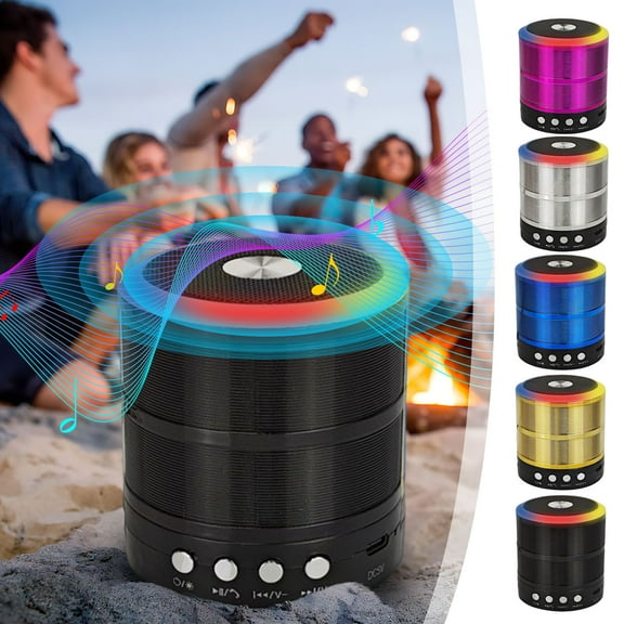 Nkmbld Car Subwoofer Colorful Wireless Car Portable Payment High-power Outdoor Subwoofer Sound System, Birthday Gifts, Black