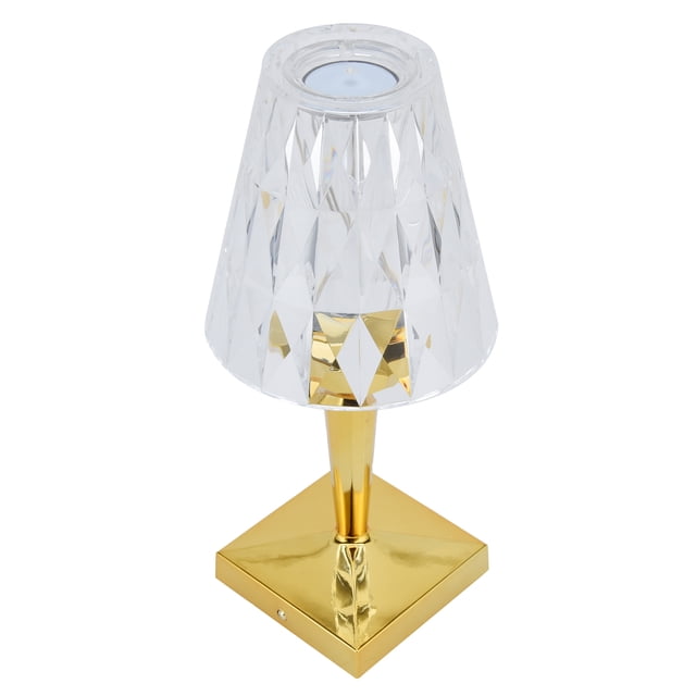 LED Crystal Table Lamp Dimable Desk Lamp USB Charging for Bedroom Decor Warm White Light