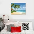 thumbnail image 5 of Orinice  Backdrop for Photography Sandy Beach Palm Trees Background Summer Tropical Ocean Outdoors Nature Scenic Kids Adult Holiday Travel Photo Booth Shoot Vinyl Studio Props 20x16in, 5 of 6